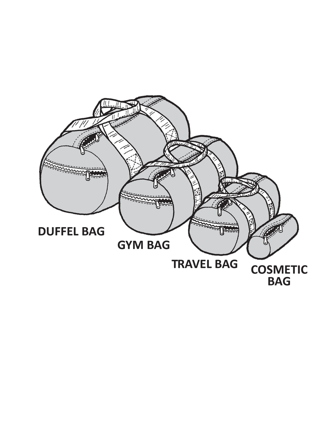 Round Cargo Bags PDF Pattern - 202 - The Green Pepper Patterns - Simplifi Fabric