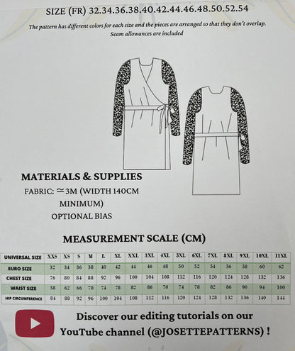 Sabrina - Womens Dress - Josette Patterns