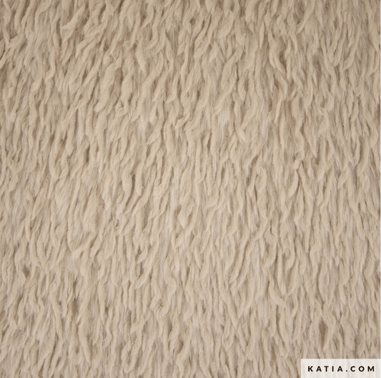 Sand Feather Hair Vegan Faux Fur - Katia - Simplifi Fabric