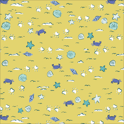 Sandy Paws - Dog Days Of Summer - Krissy Mast - Cloud 9 Fabrics - Poplin - Simplifi Fabric