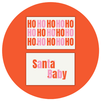 "SANTA BABY - Christmas Edition" Woven Label Pack - Sew Anonymous - Simplifi Fabric