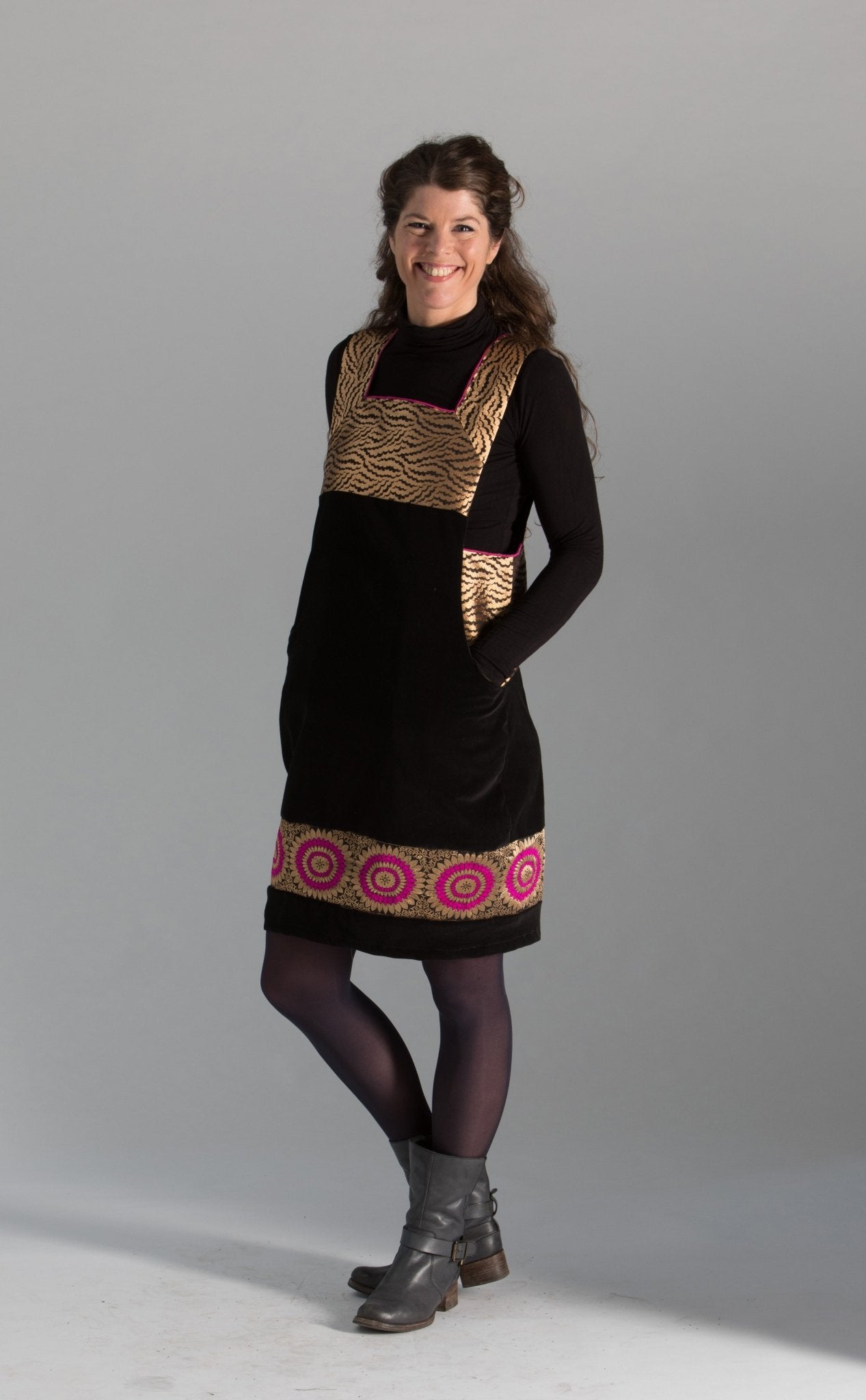 Scoop Pinafore - Paper Sewing Pattern - Sew Different - Simplifi Fabric