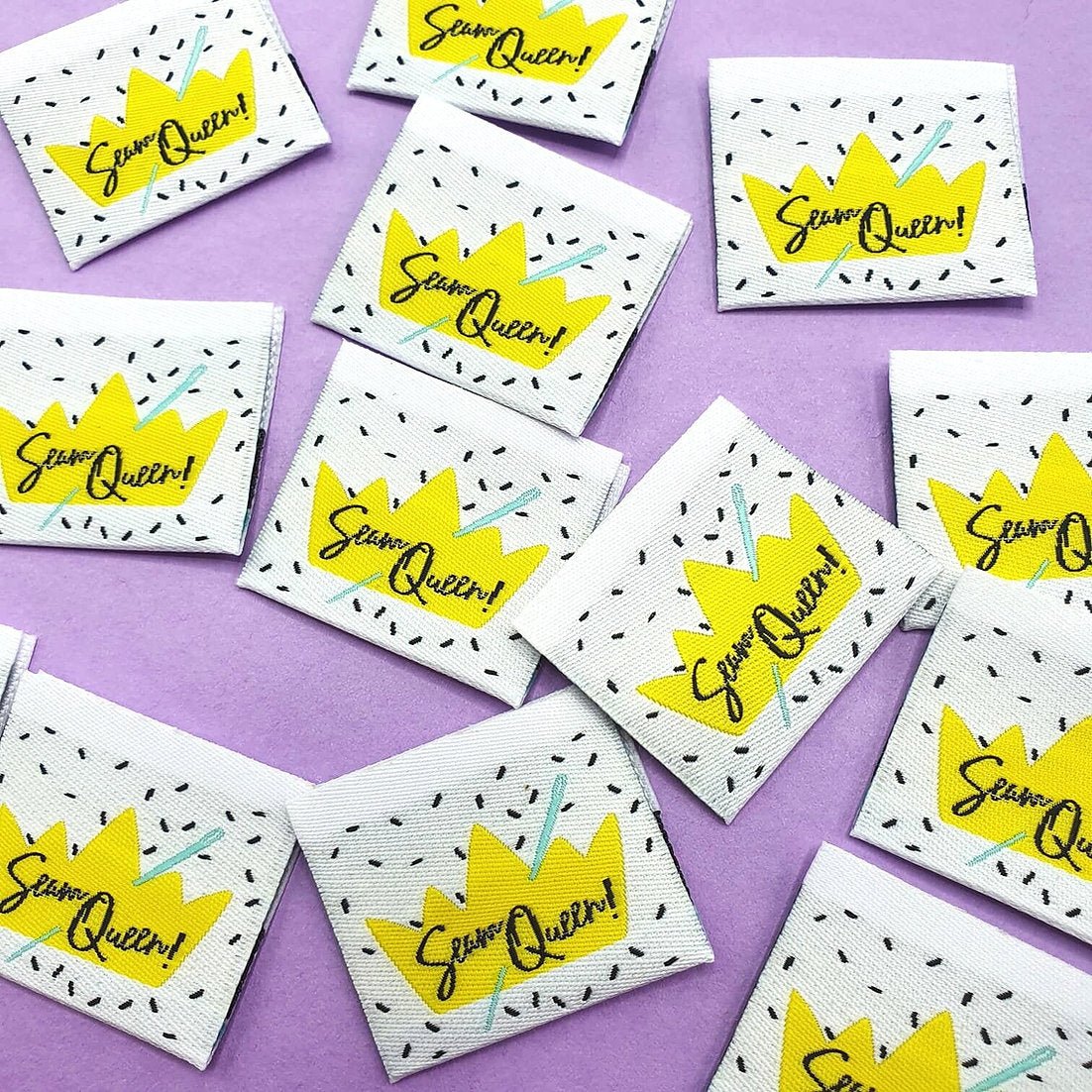 "SEAM QUEEN" Woven Label Pack - Sew Anonymous - Simplifi Fabric