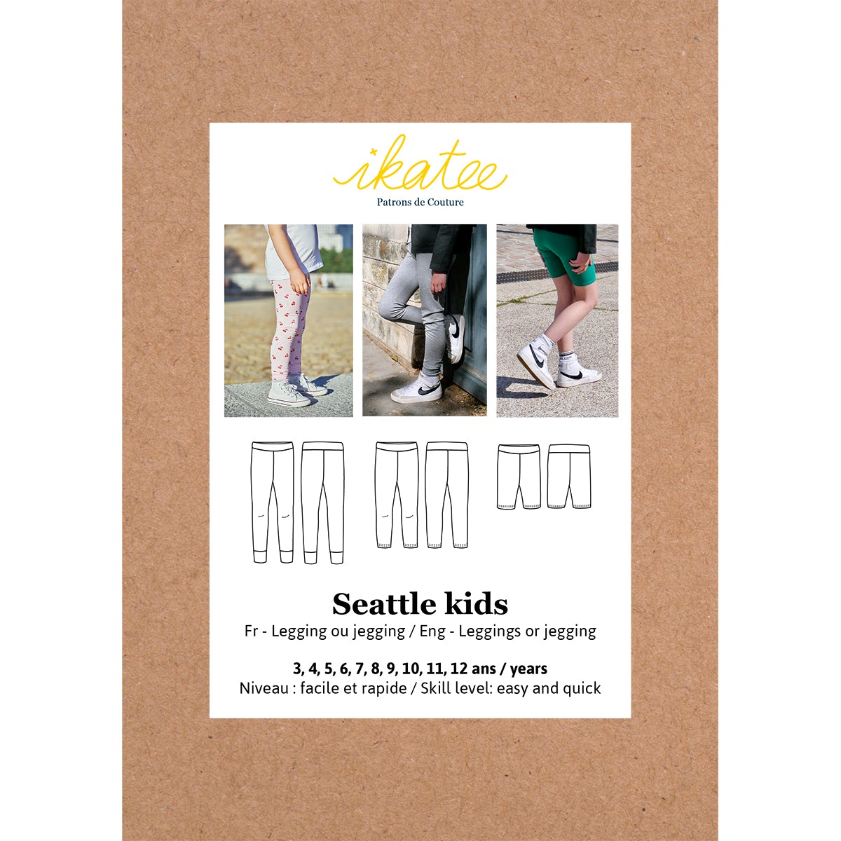 Seattle Kids legging Sewing Pattern - 3/12Y - Ikatee - Simplifi Fabric