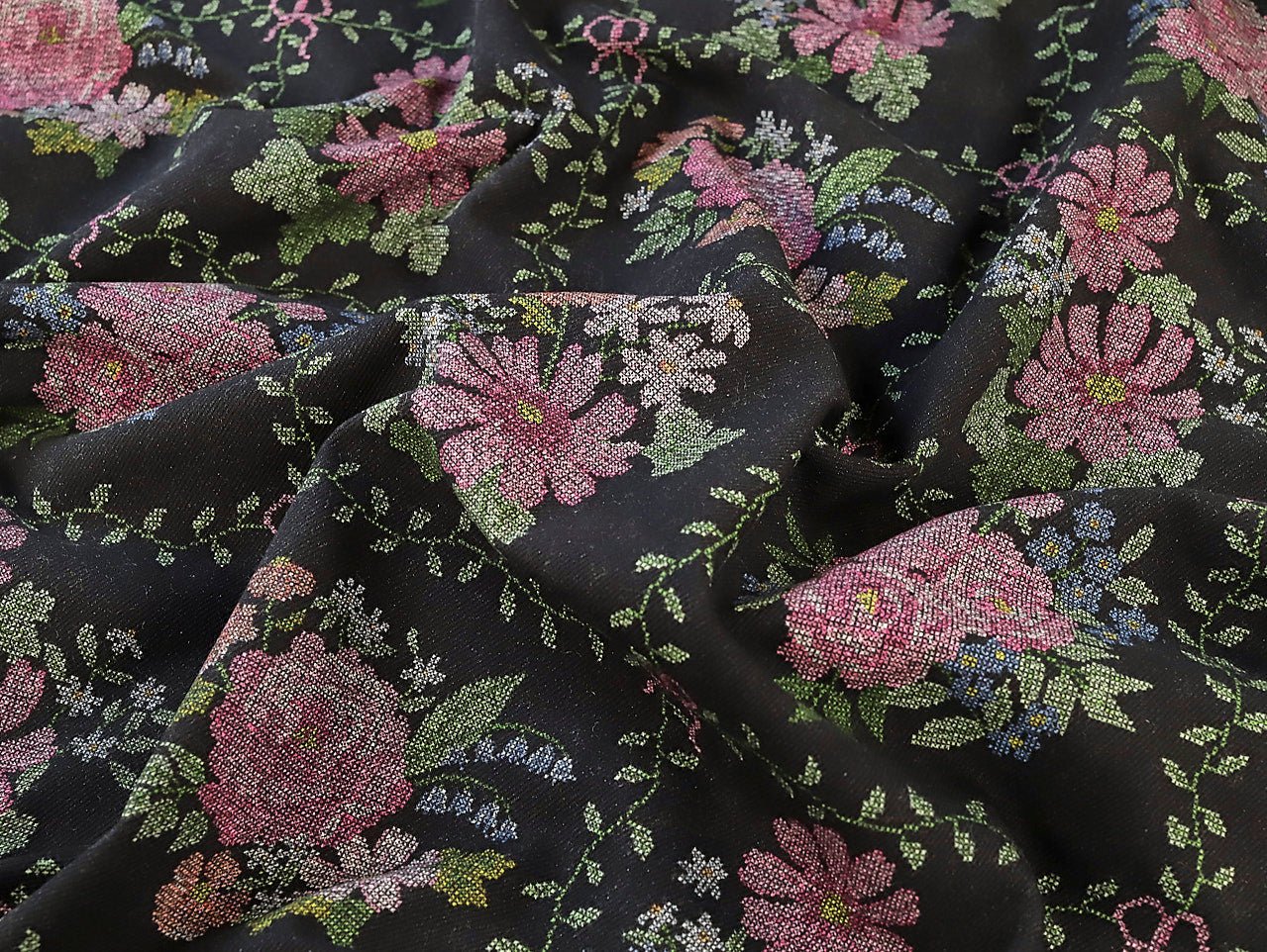 Secret Garden Denim - Black - Oeko - Tex 100 - Fabric Godmother - Simplifi Fabric