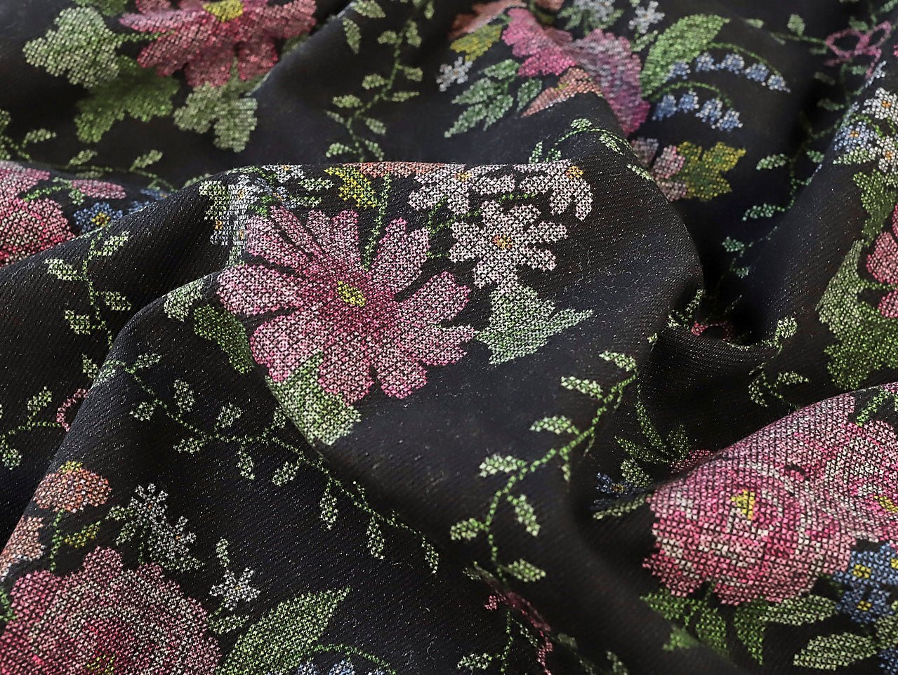 Secret Garden Denim - Black - Oeko - Tex 100 - Fabric Godmother - Simplifi Fabric