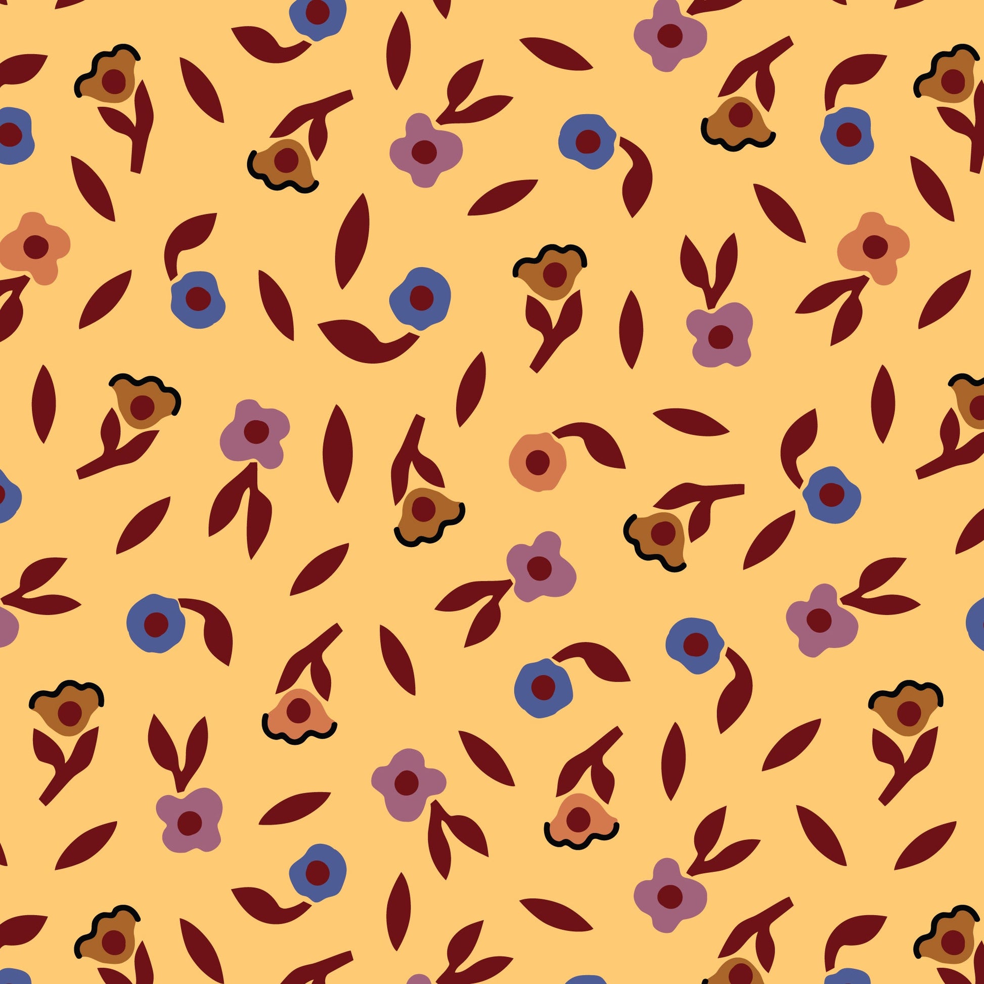 Seed Blossom - Fern Grove - Leah Duncan - Cloud 9 Fabrics - Poplin - Simplifi Fabric