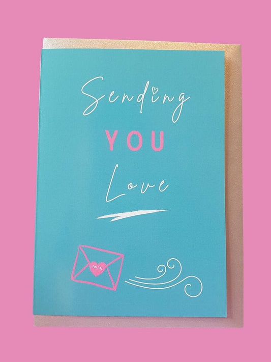 "SENDING YOU LOVE!" Sewing Themed Greeting Card - Sew Anonymous - Simplifi Fabric