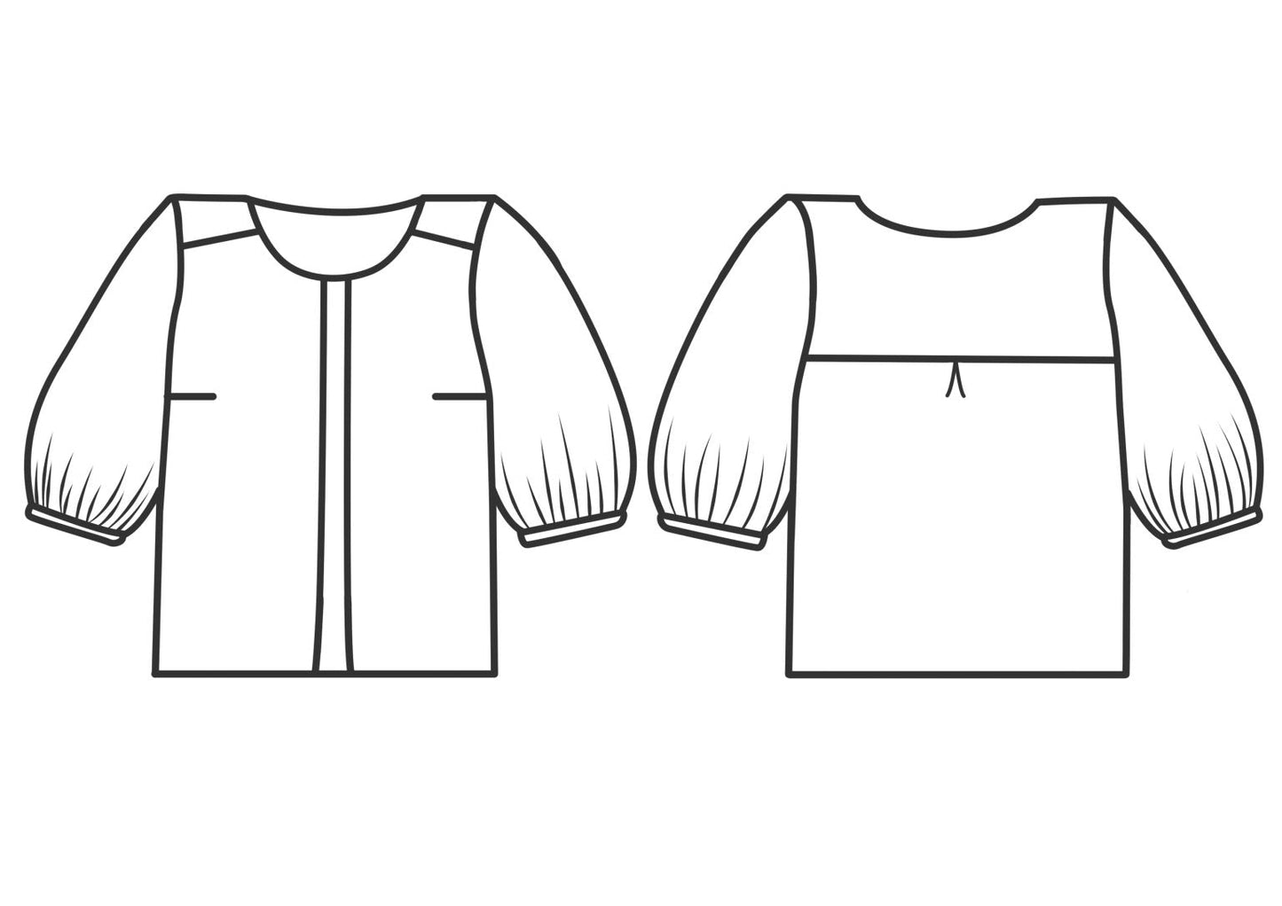 Serene Shirt Sewing Pattern - Size Me - Simplifi Fabric