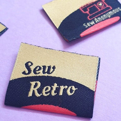 "SEW RETRO - Retro Edition" Woven Label Pack - Sew Anonymous - Simplifi Fabric