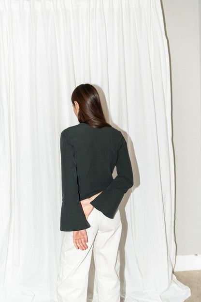 Silhouette Blouse + Trumpet Sleeves - Paper Sewing Pattern - Puff And Pencil - Simplifi Fabric