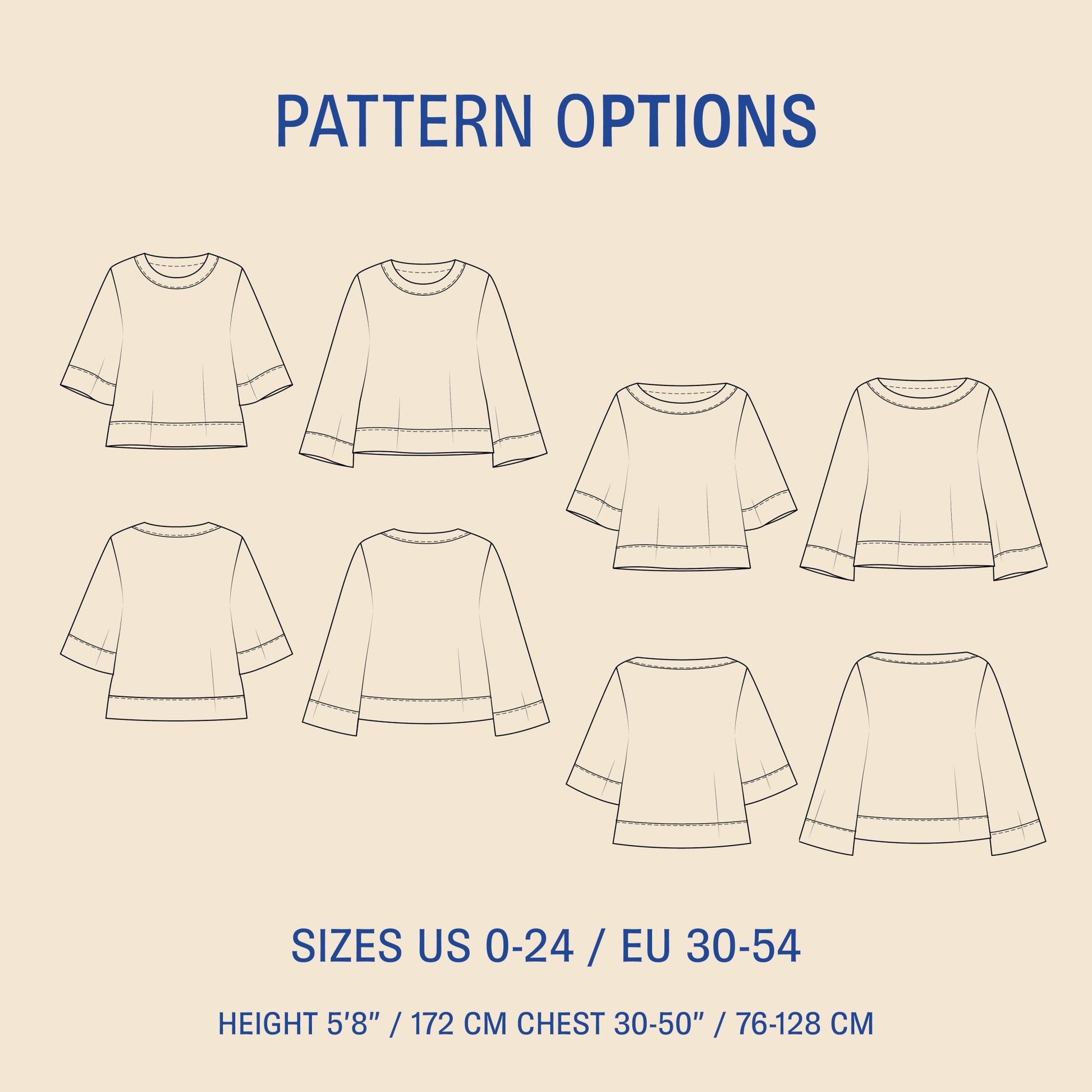 Silke Blouse Womens Paper Pattern - Wardrobe by Me - Simplifi Fabric