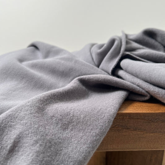 Organic Cotton Fleece 340gsm - Smoked Pearl