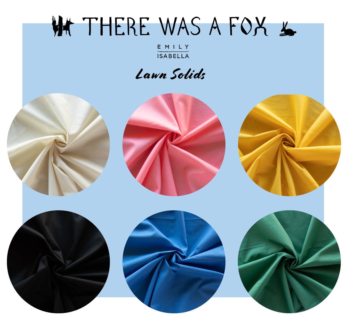 Solid Lemon - There Was A Fox - Emily Isabella - Birch Fabrics - Lawn - Simplifi Fabric