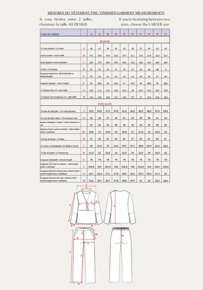 Soupir Pyjamas Paper Sewing Pattern - Maison Fauve - Simplifi Fabric