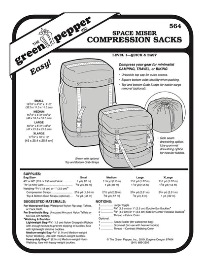 Space Miser Compression Sacks - 564 - The Green Pepper Patterns - Simplifi Fabric