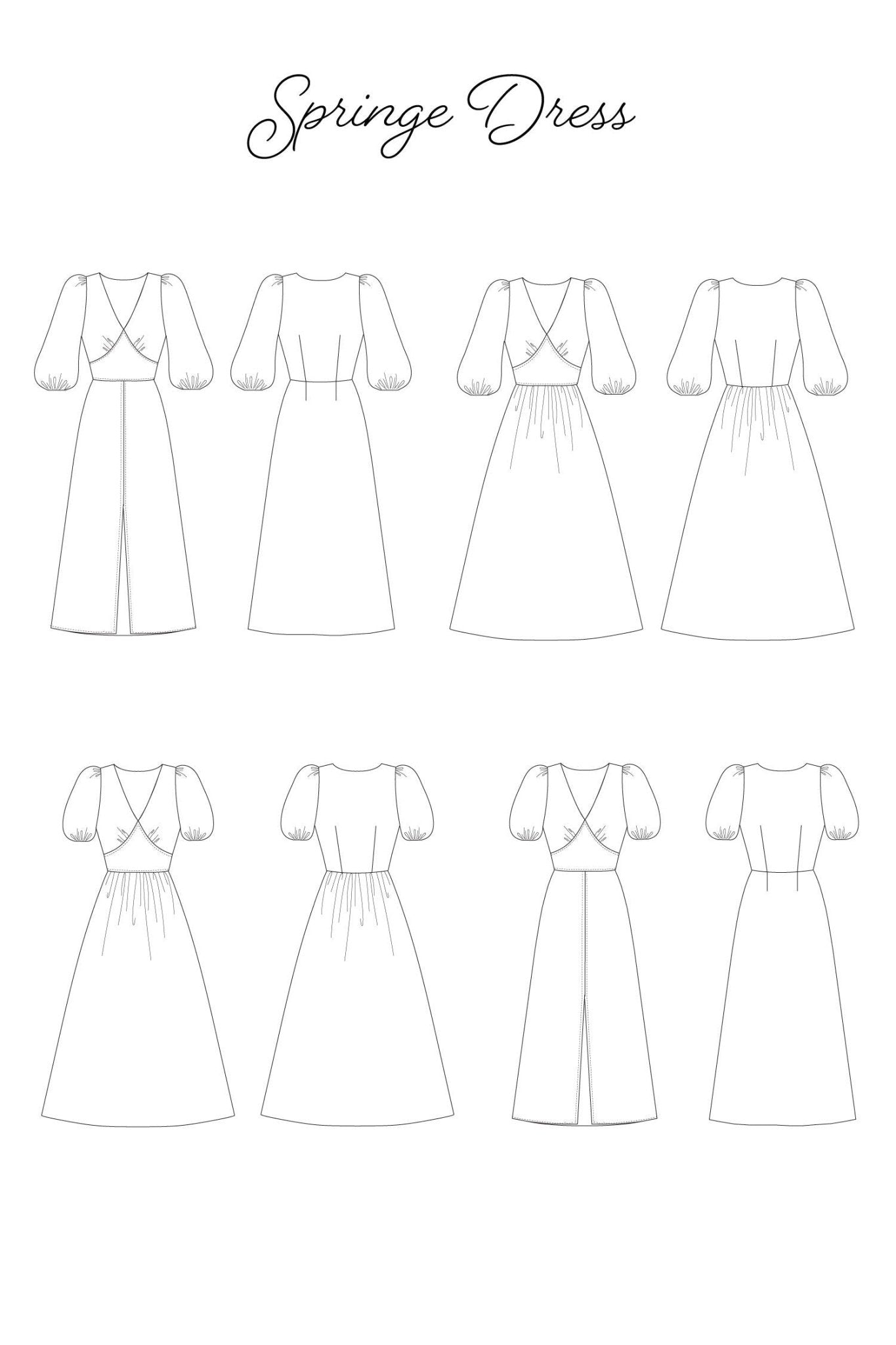 Springe Dress PDF Pattern - Sew Love Patterns - Simplifi Fabric