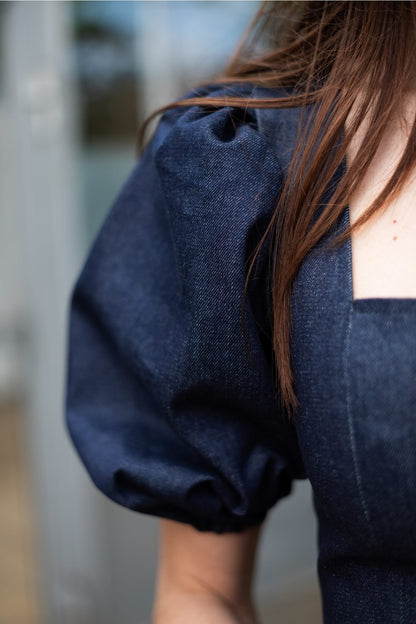 Square Dress + Puff Sleeves - Paper Sewing Pattern - Puff And Pencil - Simplifi Fabric