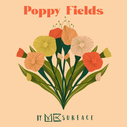 Stalks - Poppy Fields - MK Surface - Cloud 9 Fabrics - Poplin - Simplifi Fabric