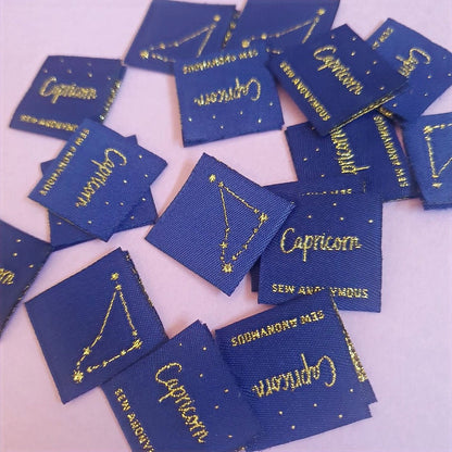 "STAR SIGN" Zodiac Woven Label Pack - Sew Anonymous - Simplifi Fabric