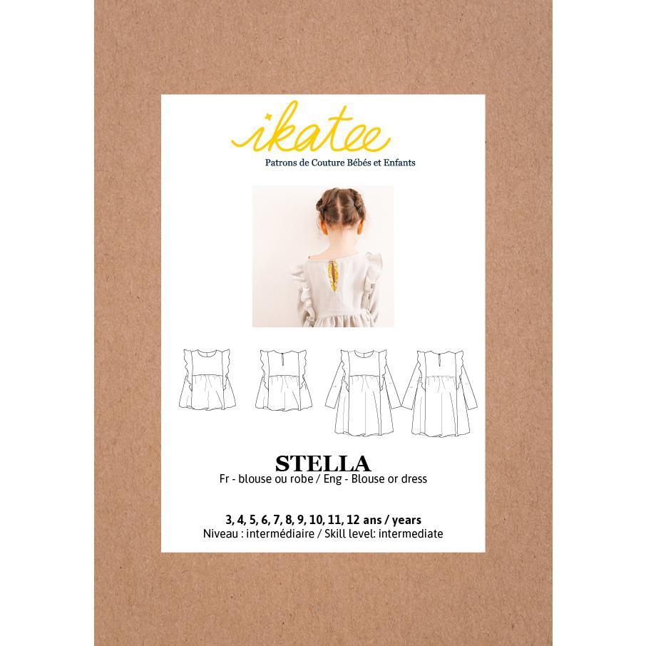 Stella Blouse or Dress Sewing Pattern - Girls 3/12Y - Ikatee - Simplifi Fabric