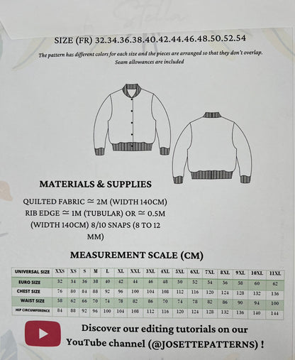 Stella - Womens Jacket - Josette Patterns