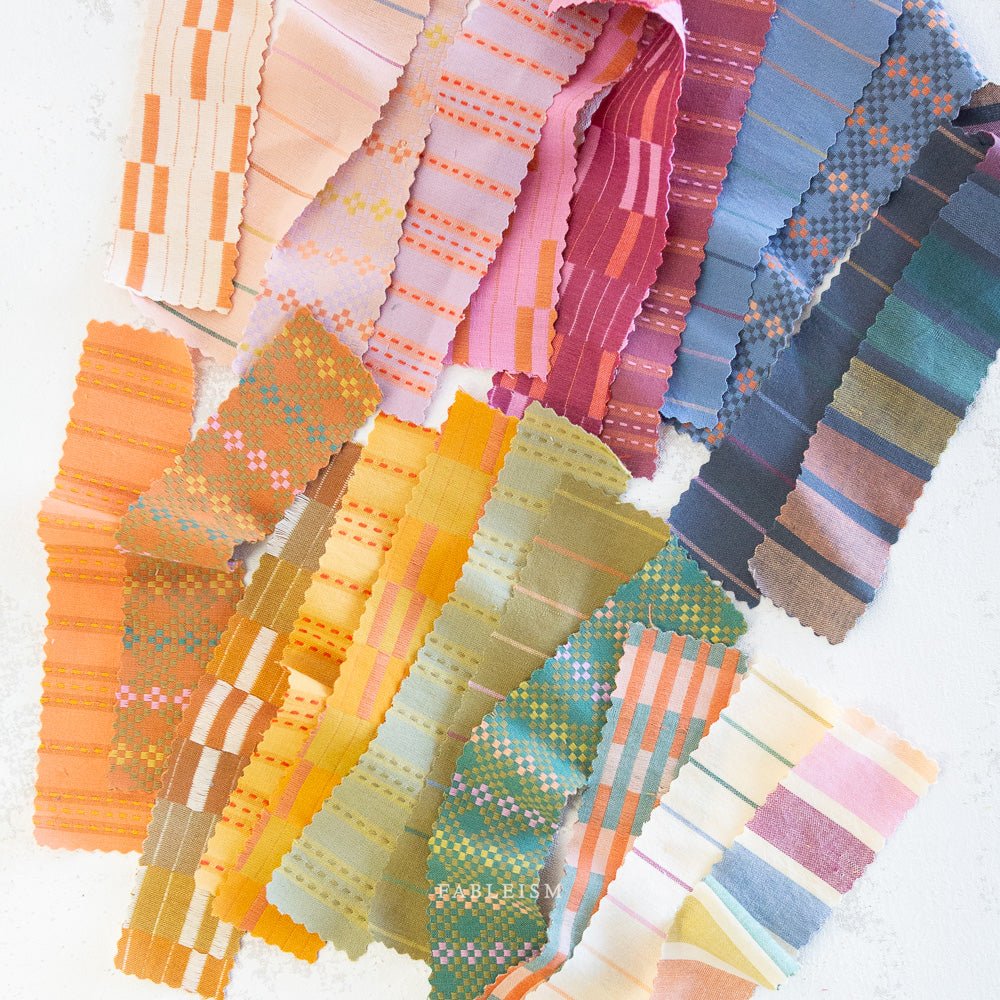 Stitch Stripe - Tumeric - Lucky Loom - Fableism Supply Co. - Simplifi Fabric