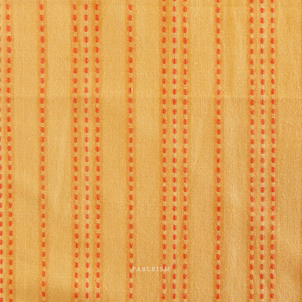 Stitch Stripe - Tumeric - Lucky Loom - Fableism Supply Co. - Simplifi Fabric