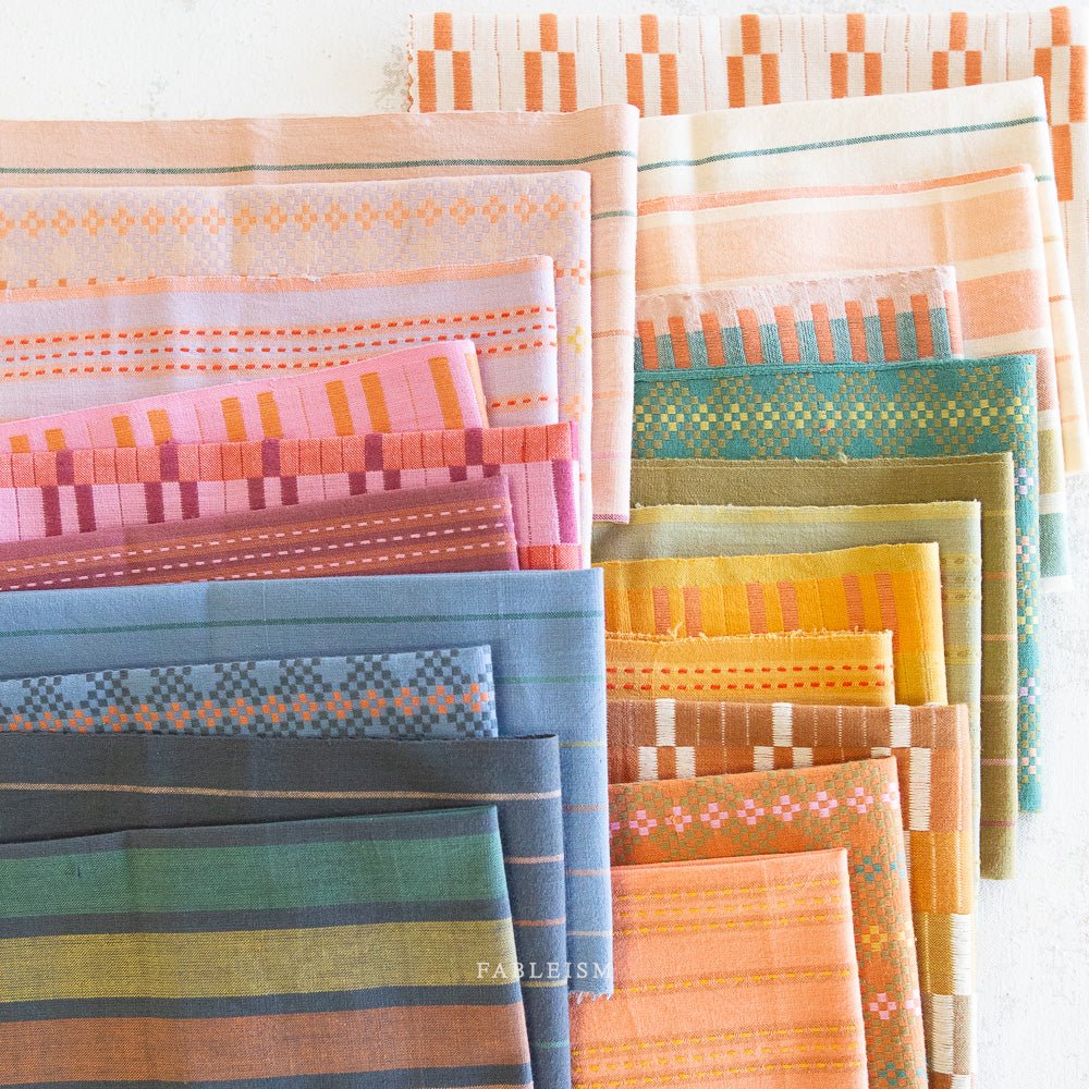 Stitch Stripe - Tumeric - Lucky Loom - Fableism Supply Co. - Simplifi Fabric