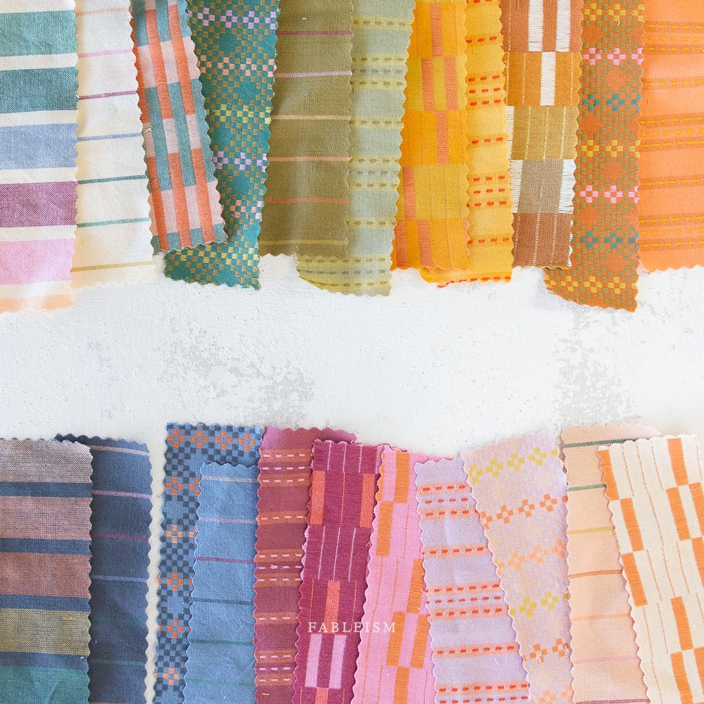 Stitch Stripe - Tumeric - Lucky Loom - Fableism Supply Co. - Simplifi Fabric