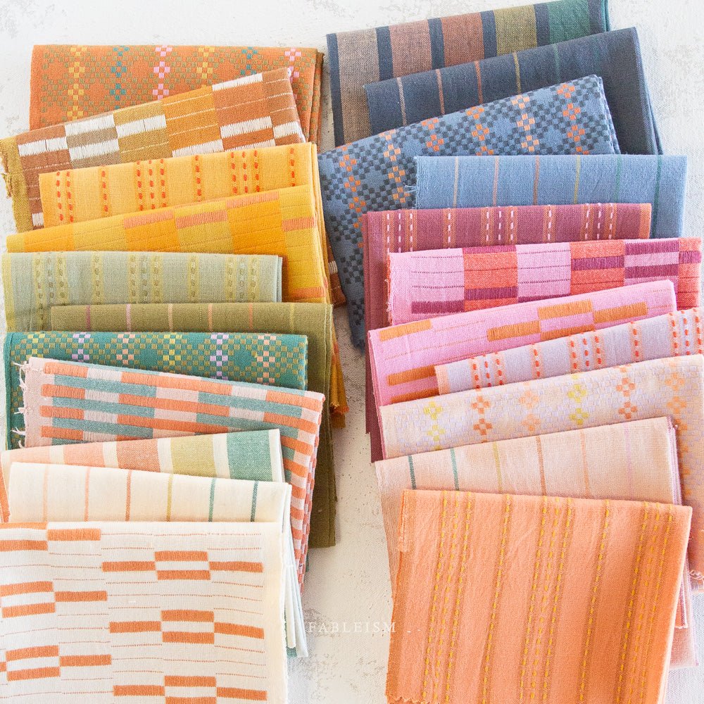 Stitch Stripe - Tumeric - Lucky Loom - Fableism Supply Co. - Simplifi Fabric