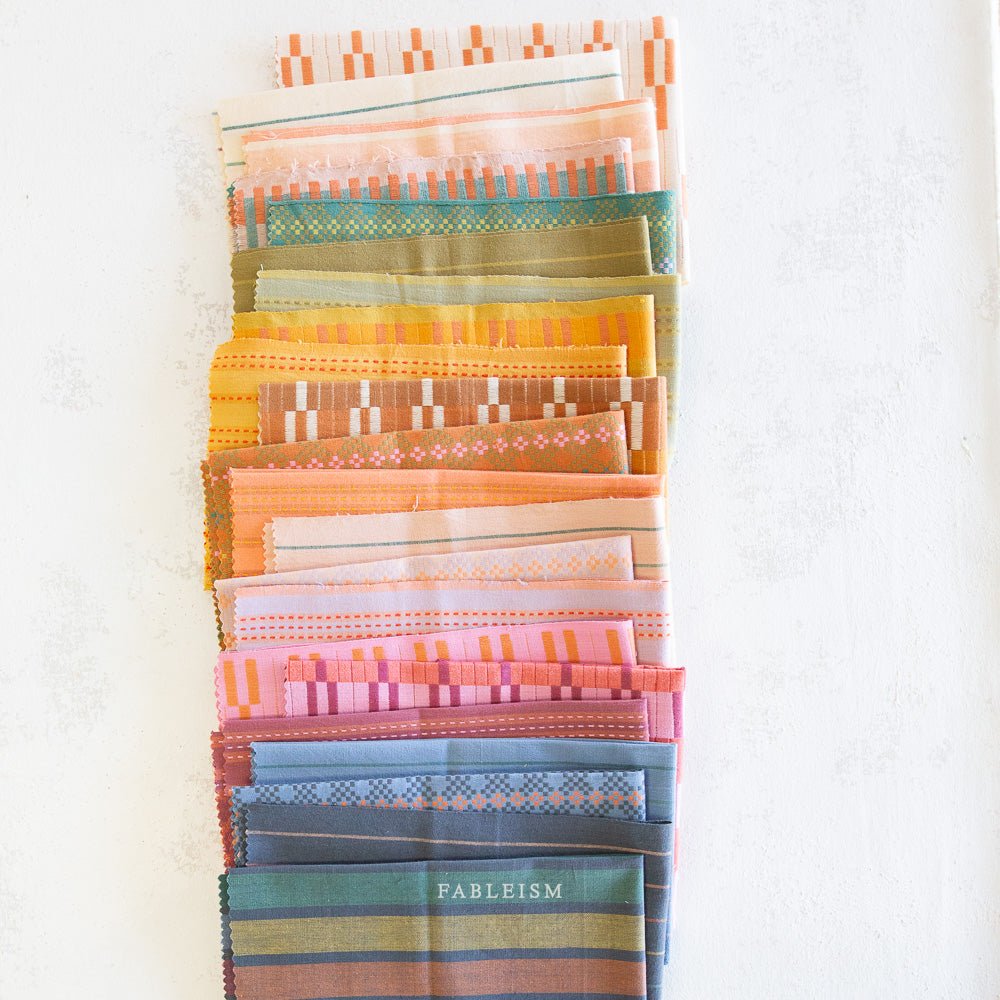 Stitch Stripe - Tumeric - Lucky Loom - Fableism Supply Co. - Simplifi Fabric
