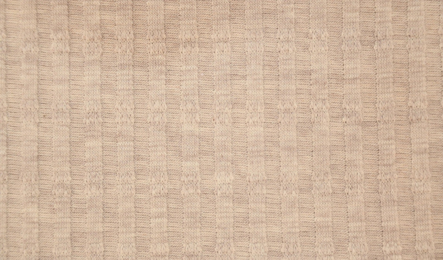 Striped Jacquard Cotton Jersey - European Import - Oeko - Tex® - Beige - Simplifi Fabric