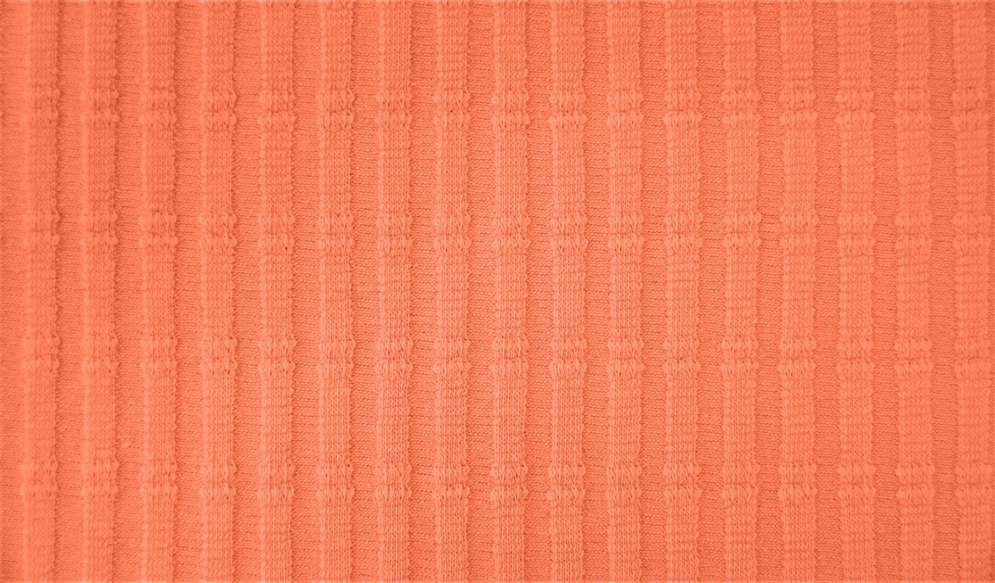 Striped Jacquard Cotton Jersey - European Import - Oeko - Tex® - Coral - Simplifi Fabric