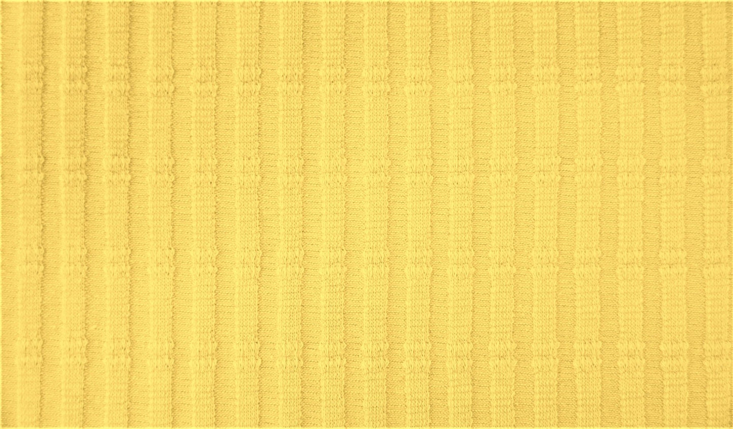 Striped Jacquard Cotton Jersey - European Import - Oeko - Tex® - Light Yellow - Simplifi Fabric