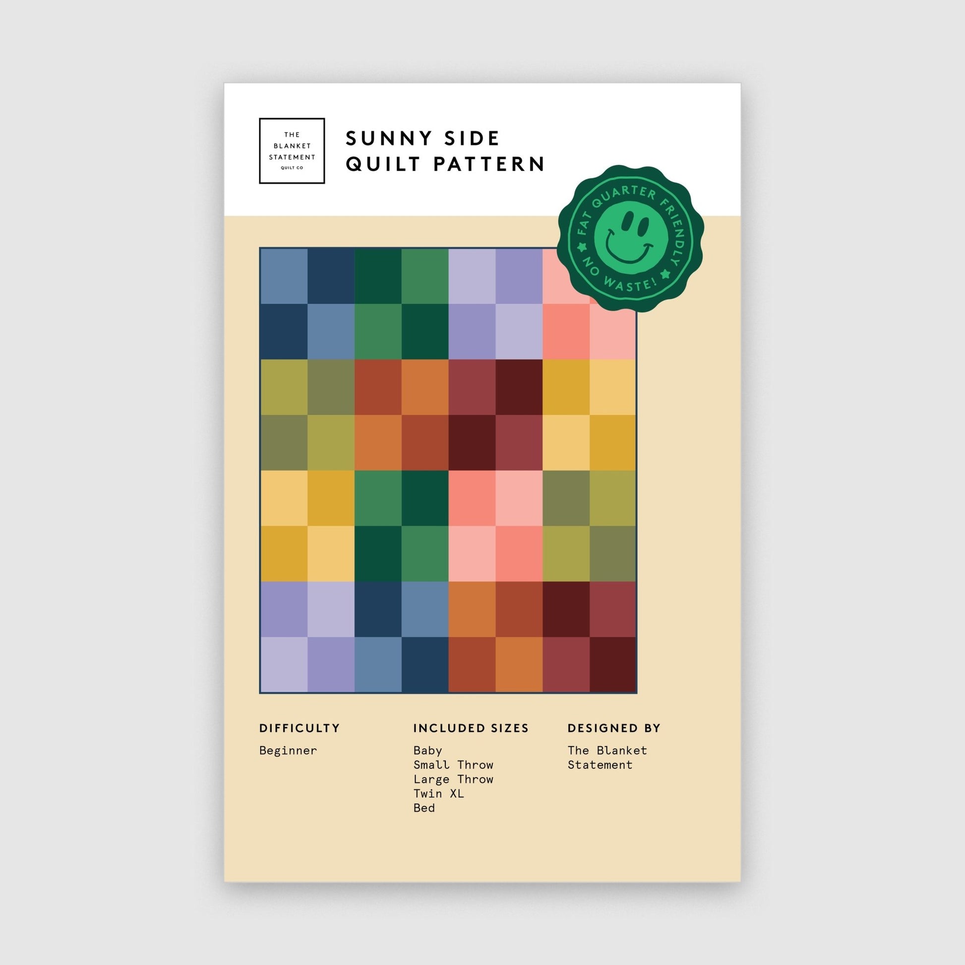 Sunny Side Paper Pattern - The Blanket Statement Quilt Co. - Simplifi Fabric