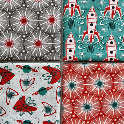 Supernova - Red - Blast Off - Hang Tight Studio - Cloud 9 Fabrics - Poplin - Simplifi Fabric