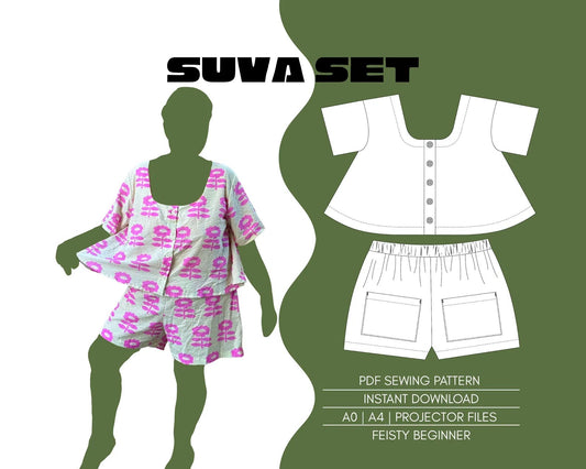 Suva Set PDF Sewing Pattern - Sew Like Shop - Simplifi Fabric