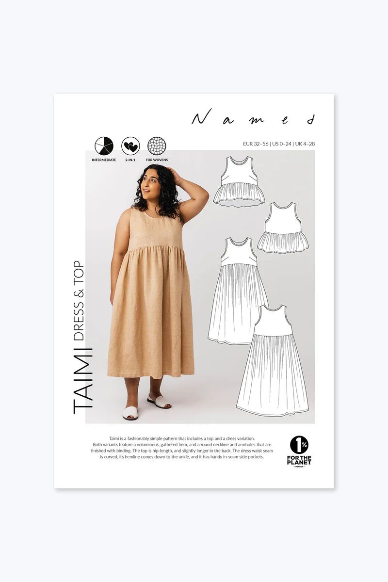 Taimi Dress & Top - Named Clothing - Sewing Pattern - Simplifi Fabric