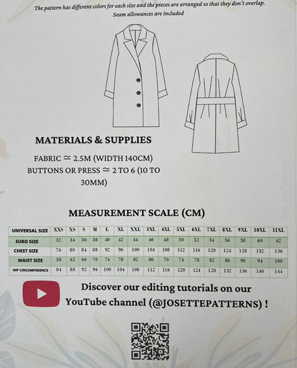 Terra - Womens Jacket - Josette Patterns