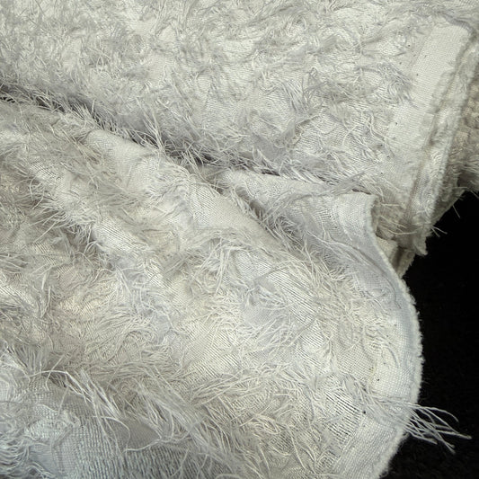 Textured + Dimensional Leopard Print/Light Grey - Deadstock - Simplifi Fabric