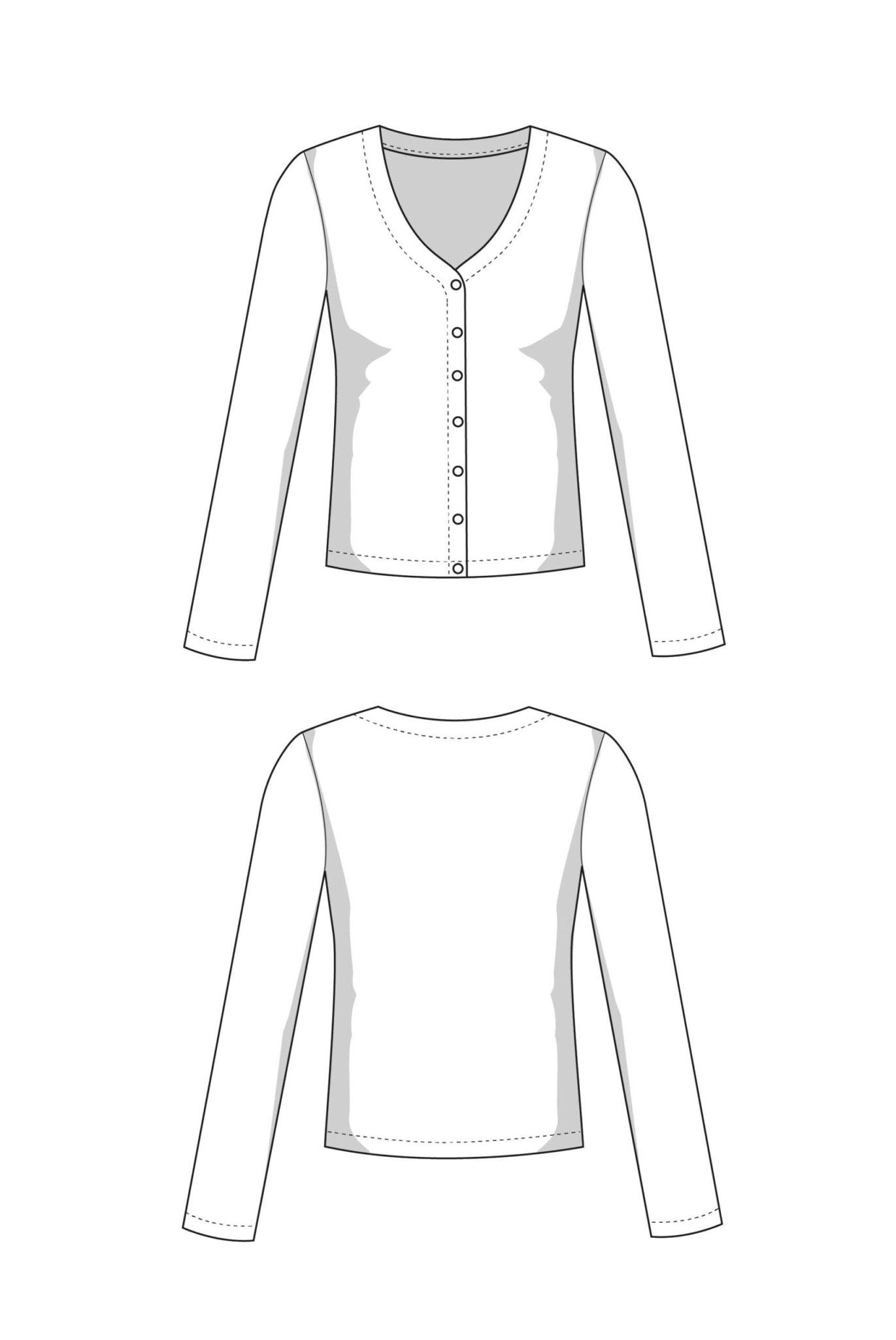 The Basic Cardigan - Paper Sewing Pattern - Juliana Martejevs - Simplifi Fabric