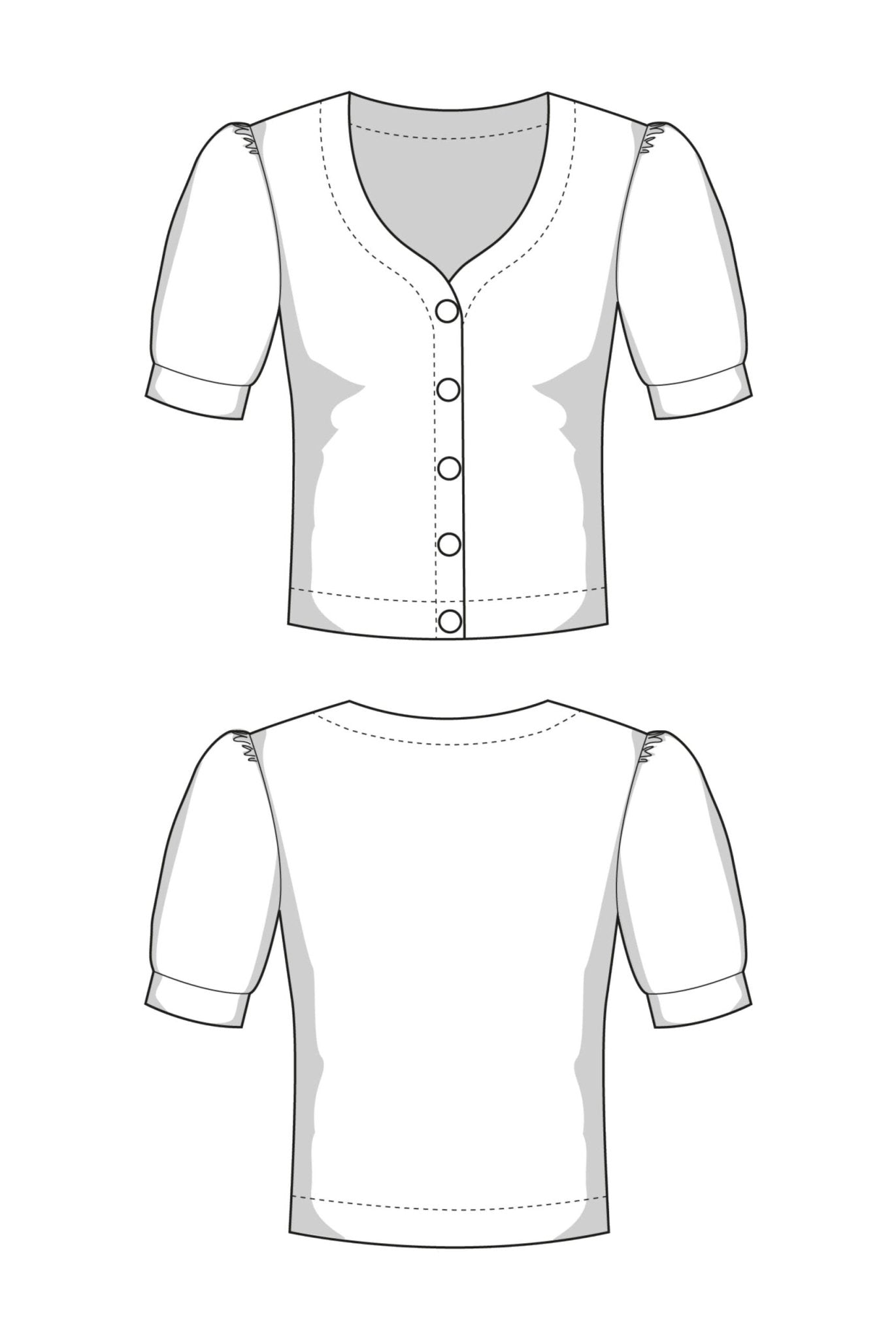 The Carlotta Short Sleeve Cardigan - Paper Sewing Pattern - Juliana Martejevs - Simplifi Fabric