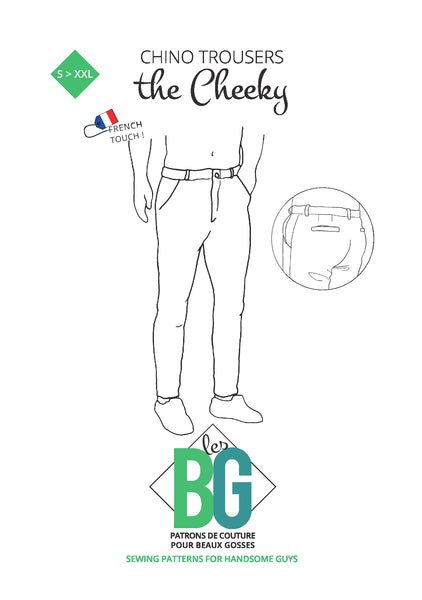 The Cheeky - Chino Trousers - Mens Sewing Pattern - Patrons Les BG - Simplifi Fabric