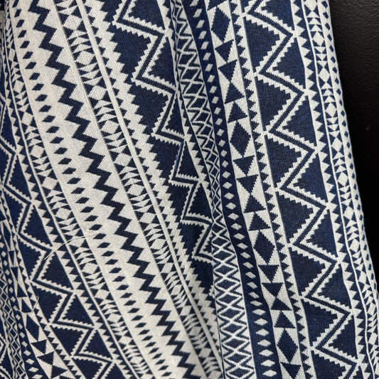 The Compass Weave Collection - Jacquard Tapestry - Navy/White - Simplifi Fabric