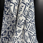 The Compass Weave - Jacquard Tapestry - Navy/Natural White - Simplifi Fabric