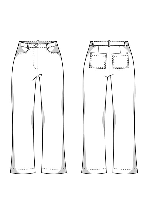 The Dina Jeans - Paper Sewing Pattern - Juliana Martejevs - Simplifi Fabric