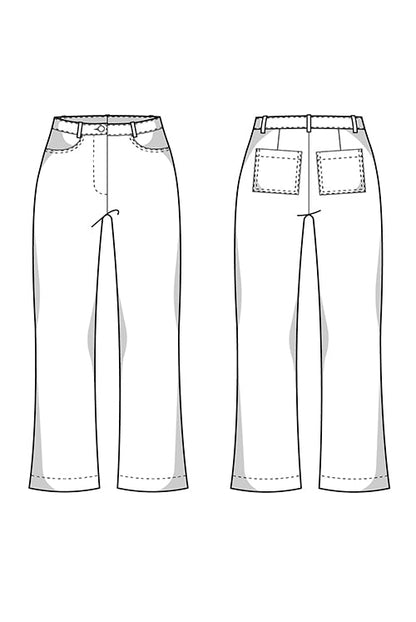 The Dina Jeans - Paper Sewing Pattern - Juliana Martejevs - Simplifi Fabric