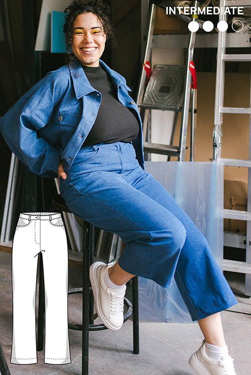 The Dina Jeans - Paper Sewing Pattern - Juliana Martejevs - Simplifi Fabric