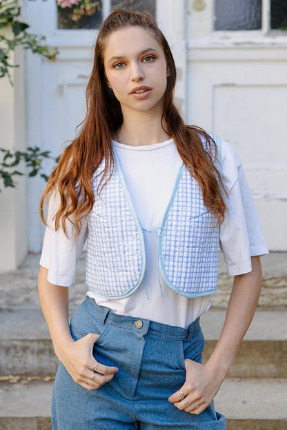 The Emily Reversible Quilted Vest - Paper Sewing Pattern - Juliana Martejevs - Simplifi Fabric